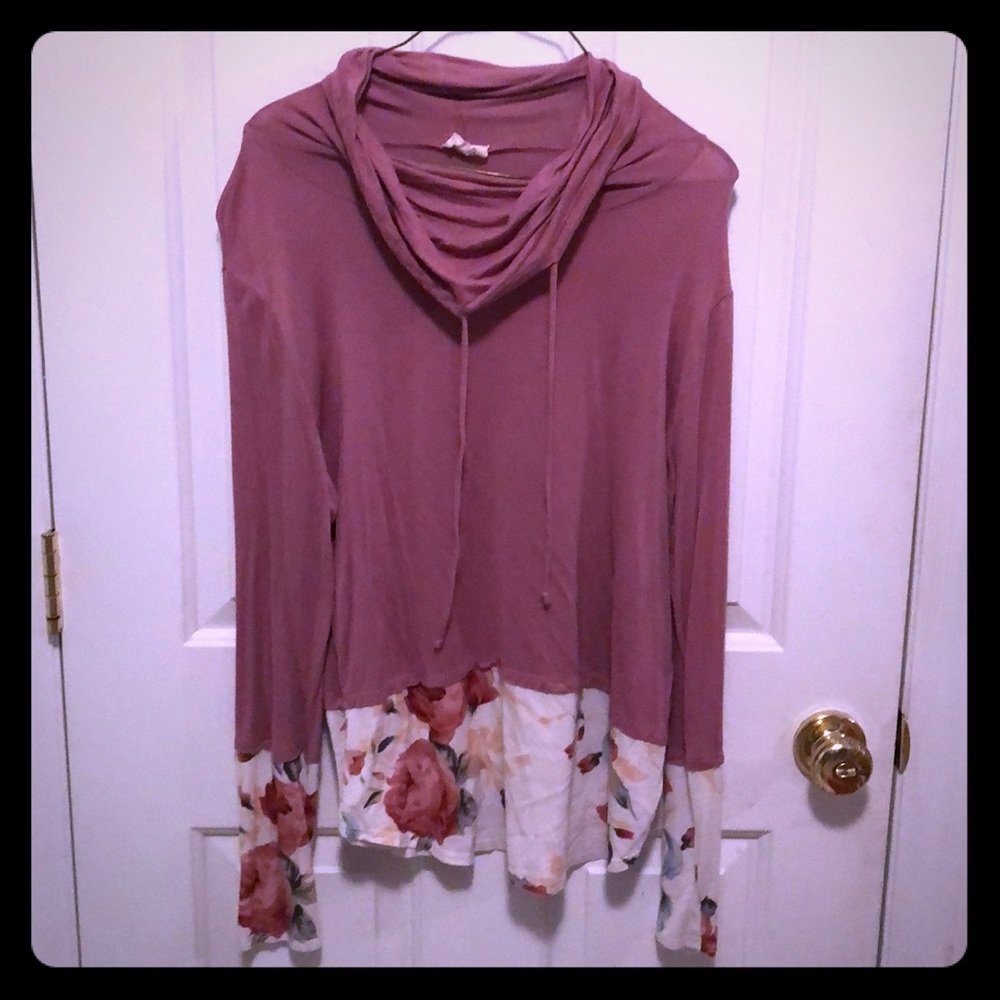 Cowl neck lightweight l/s
